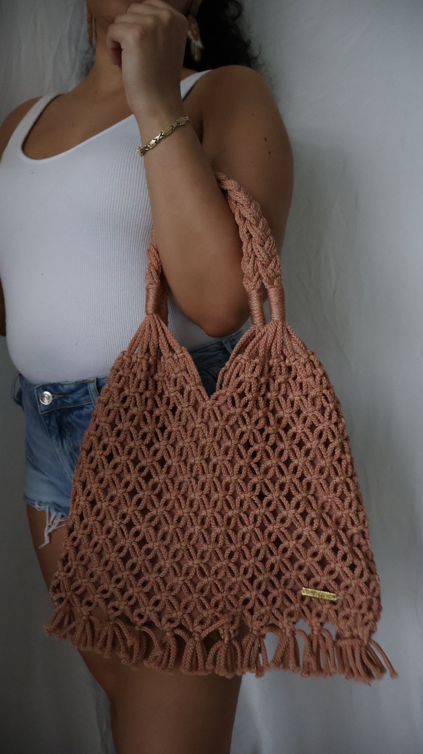 Caleira Macrame Bag- Cream