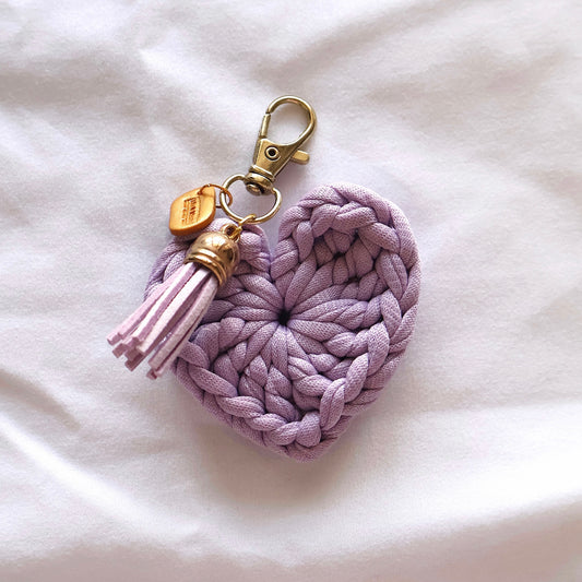 Heart Crochet Keychain (Lavender)