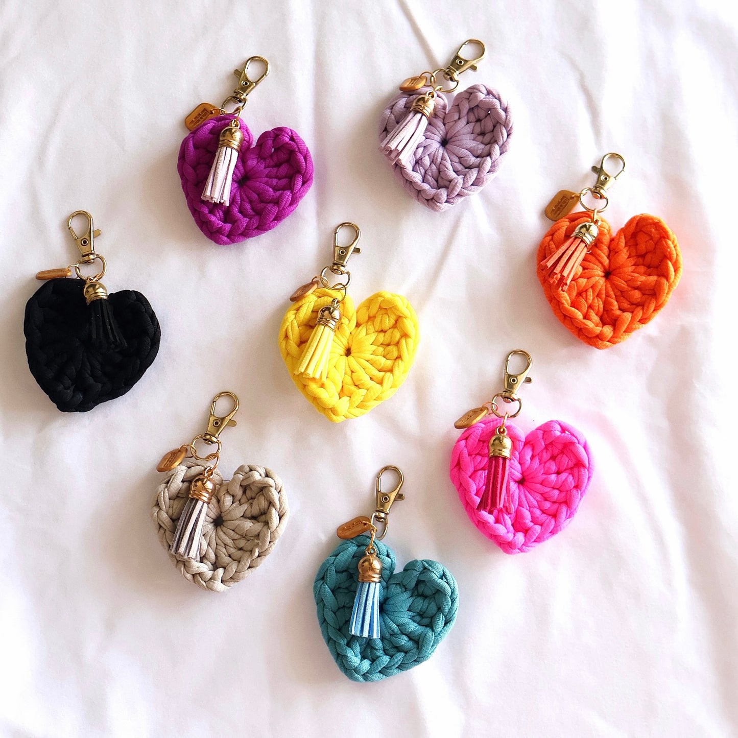 Heart Crochet Keychain (Orange)